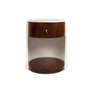 Corndell Cream White Contemporary Bedside Table Front