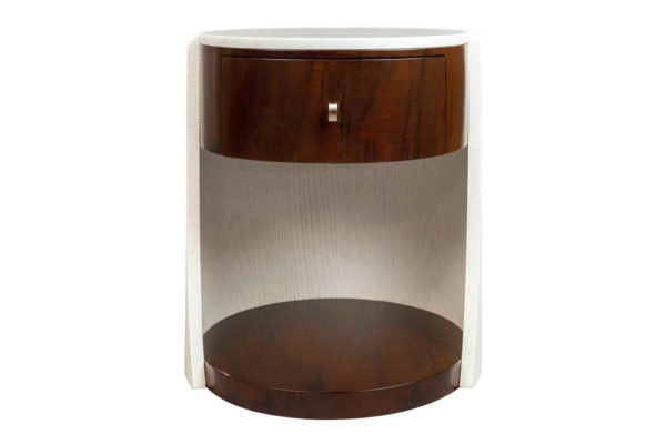 Corndell Cream White Contemporary Bedside Table Front