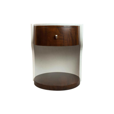 Corndell Cream White Small Bedside Table Front