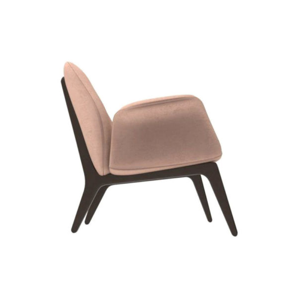 Hermes Upholstered Rolling Arm Chair Right