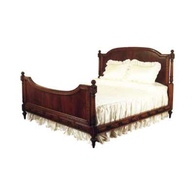 Wooden Rococo Ornate Bed Hand Carved Wood