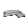 Cord Grey Linen Corner Sofa 1
