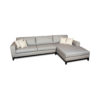 Cord Grey Linen Corner Sofa 2