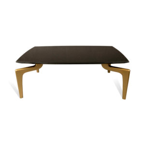 Roxy Rectangular Marble Coffee Table with Curved Legs