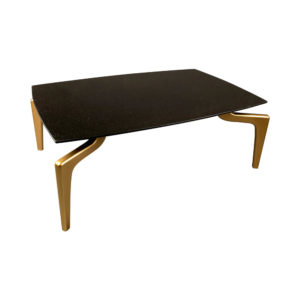 Roxy Rectangular Marble Coffee Table with Curved Legs