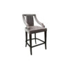 Shelley Velvet Bar Stool with Stainless Steel Inlay 8