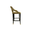 Shelley Velvet Bar Stool with Stainless Steel Inlay 3