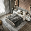Millie Upholstered Grey Tufted Bed 7