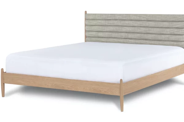 Torino Oak Grey Upholstered Bed