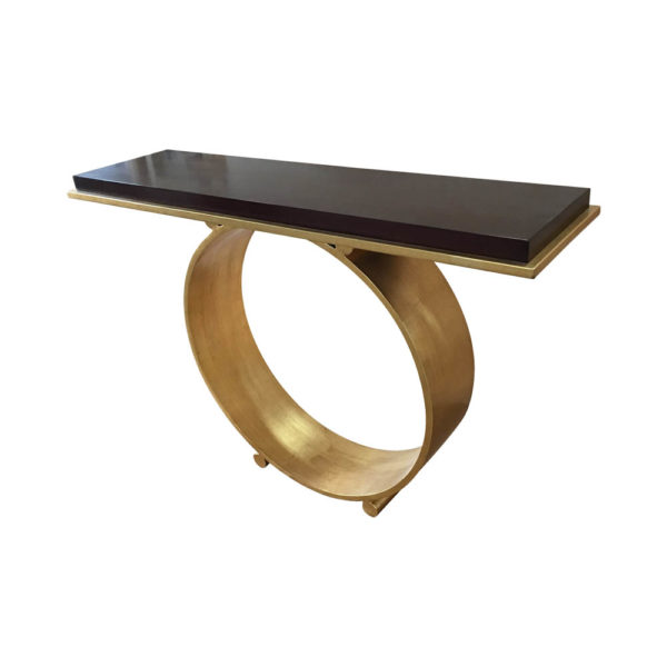 Aurora Console Table Brown Gold Right View