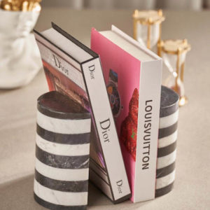 Black-And-White-Marble-Bookends