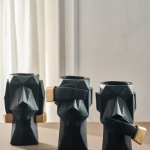 Black Decorative Vases Set Of 3