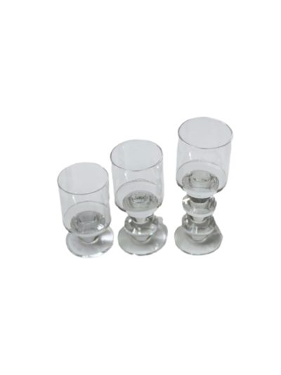 Glass Candle Holders Set Of 3