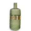 Glass Green and Gold Vases Set of 2 3