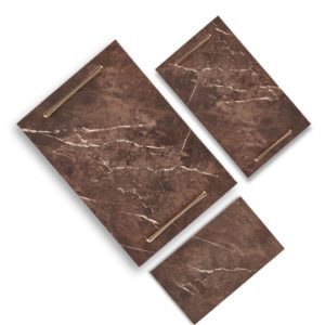 Glossy RectangleGlossy Rectangle Brown Marble Tray-Full Set Brown Marble Tray-Full Set