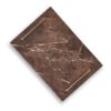 Glossy Rectangle Brown Marble Tray 3