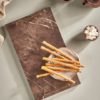 Glossy Rectangle Brown Marble Tray 4