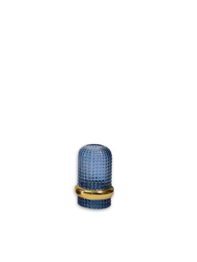 Gold And Blue Glass Vases Set-Small