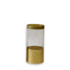 Gold Cylinder Glass Vases Set of 2 2