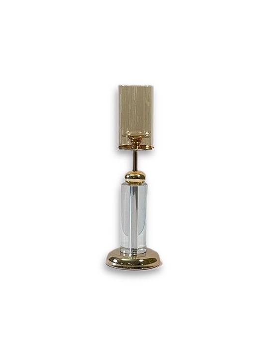 Gold Glass Candle Holders Set Of 2-Small