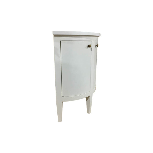 Laura Off White Three Doors Sideboard Left Side View