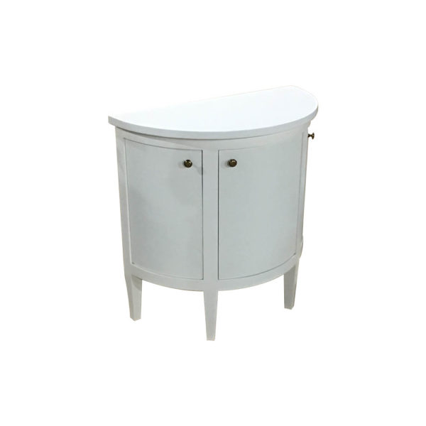 Laura Off White Three Doors Sideboard Left View