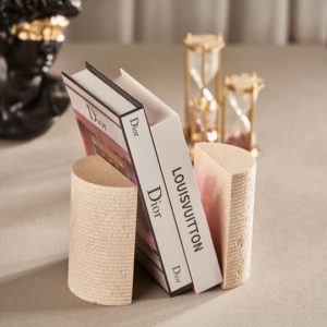 Marble Cream Bookends
