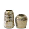 Porcelain Mirrored Gold Vases Set of 2 1