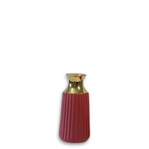 Porcelain Red And Gold Vases-Small