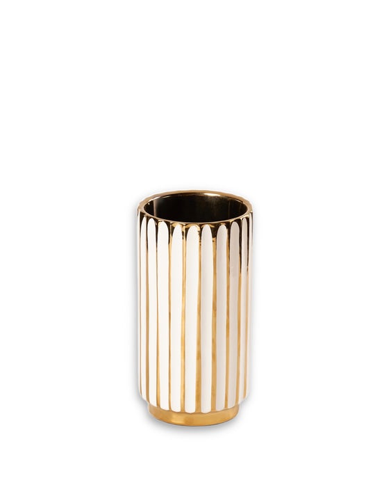 Porcelain White And Gold Vase