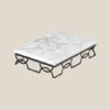 Rectangle Marble And Stainless Steel Tray Stand 1