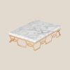 Rectangle Marble And Stainless Steel Tray Stand 2