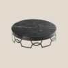 Round Stainless Steel Display Tray With Marble Top 4