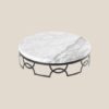 Round Stainless Steel Display Tray With Marble Top 5
