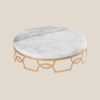 Round Stainless Steel Display Tray With Marble Top 7