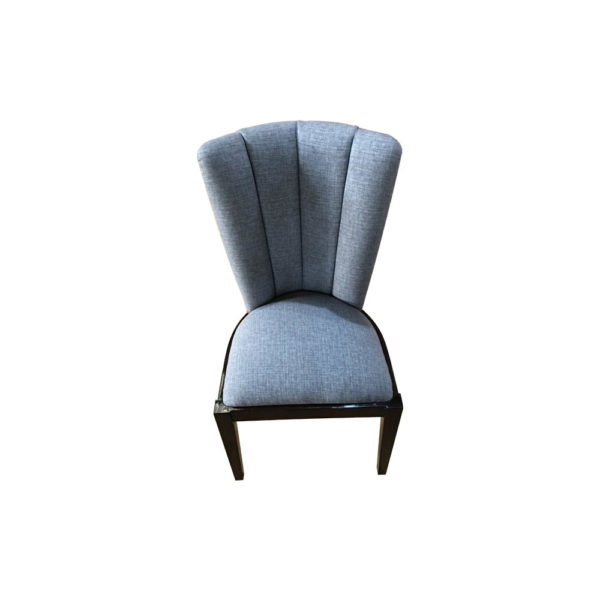Tosca Blue Fabric Dining Chair Font View