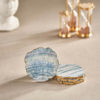 Blue Navy Marble Coasters 1