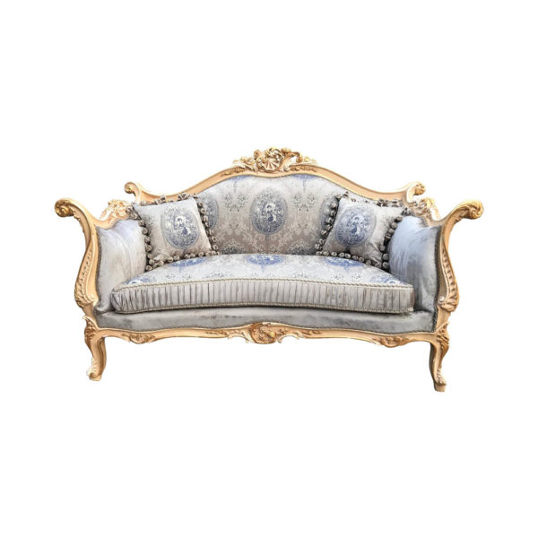 Blue Vintage French Sofa