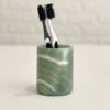 Green Marble Brush Holder for Bathroom 2