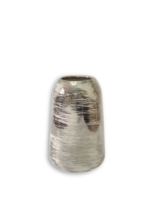 Porcelain Silver Mirrored Vase