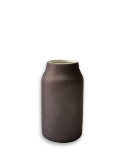 Porcelain champaign black matt vase