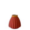 Porcelain Small Orange Vase with Gold Neck 1