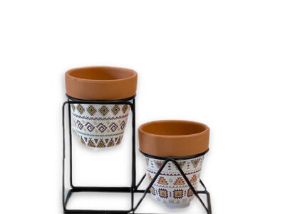 Two levels flower pot
