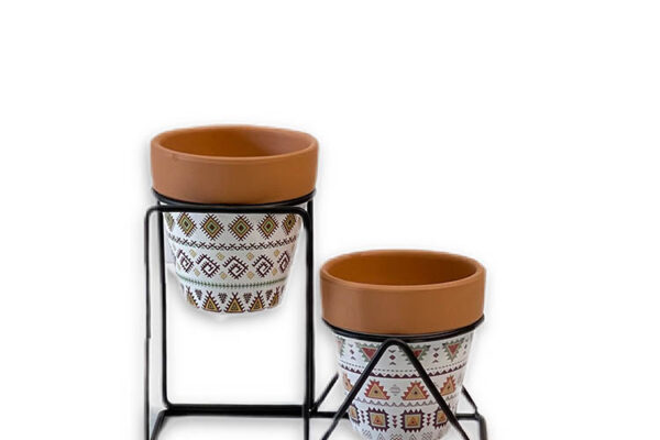 Two levels flower pot