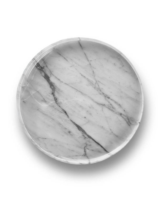 White Marble Circular Tray