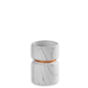 White Porcelain Vase With Marble Texture