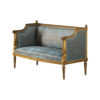 Blue 2 Seater Vintage Sofa 1