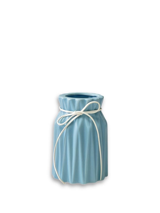 turquoise blue and white porcelain vase