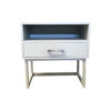 Ascot Bedside Table with Shelf and Stainless Leg 8