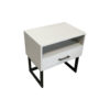 Ascot Bedside Table with Shelf and Stainless Leg 2